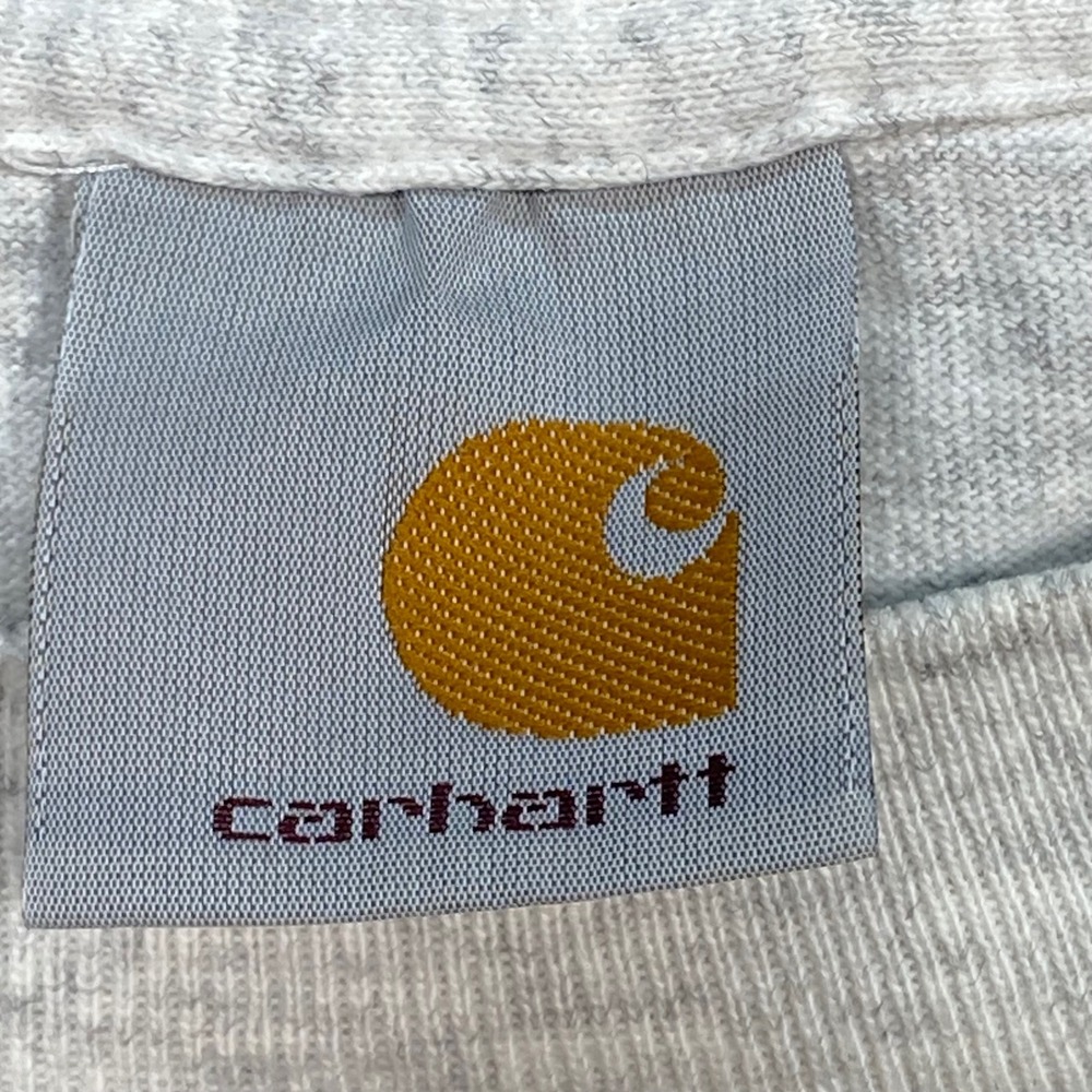 Carhartt Long Sleeve Shirt 2XL XXL Mens Gray Workwear Pocket Distressed T-Shirt - Picture 5 of 8